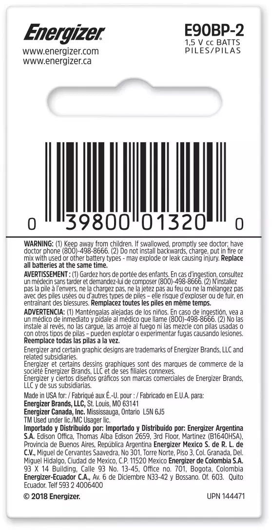 2-pk E90 1.5V / 1.5 Volt N Size Alkaline Batteries, Long Lasting G6A0 - product image 2