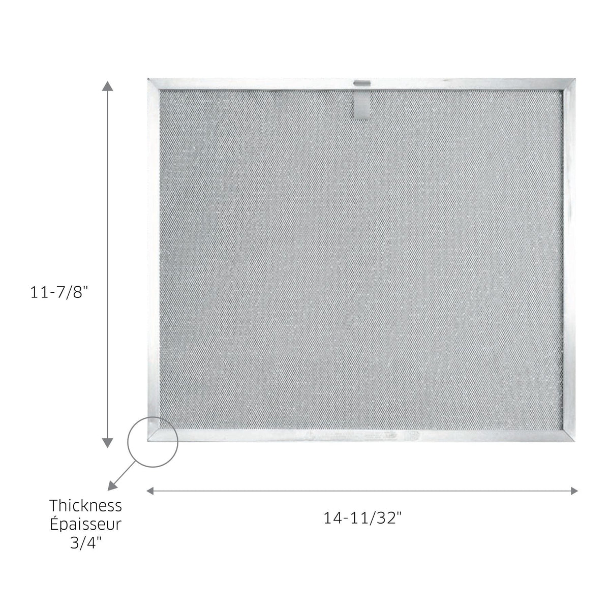 Nutone BPS2FA30 Aluminum Replacement Filter for Allure II Range Hoods E4H2 - product image 2