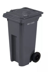 Mastercart Plastic Rectangular Wheeled Garbage Can, Black, 120-L A7P2 - product image 1