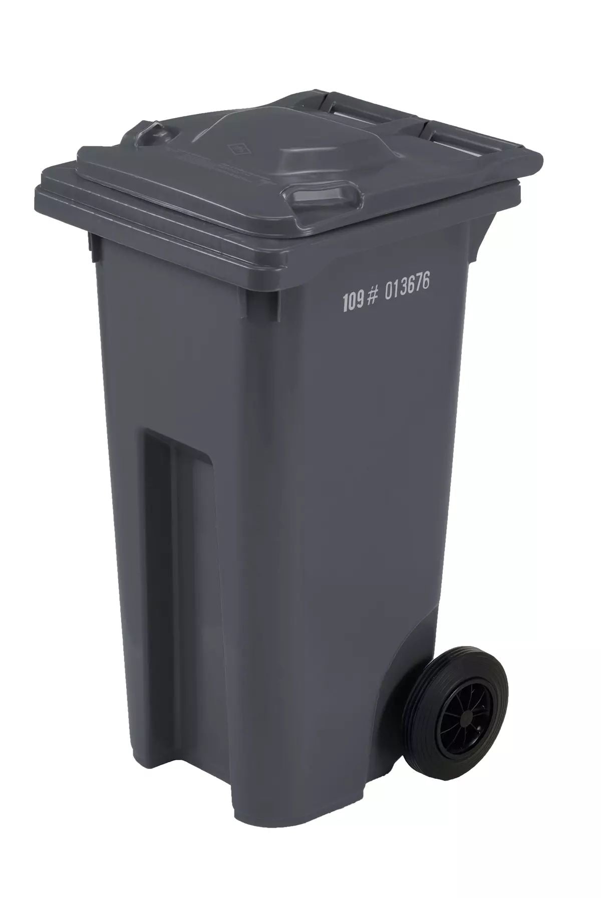Mastercart Plastic Rectangular Wheeled Garbage Can, Black, 120-L A7P2 - product image 1