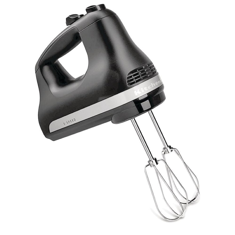 Kitchen Aid Compact 5-Speed Hand Mixer with Stainless Steel Accessories, Black I8K7