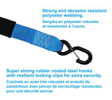 3,600-lb Heavy Duty Ratchet Tie Down Strap, Assorted Sizes, 4-pk M1D2 - product image 3