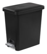 Ultra Plastic Rectangular Step Garbage Can, Black, 10.2-L E0Z0 - product image 1
