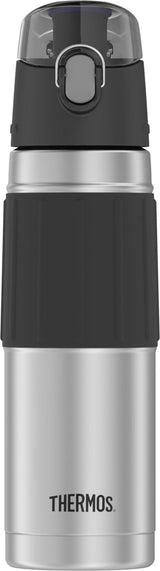Stainless Steel Water Bottle, 530-mL, Black, with Push Button Lid R8J6 - product image 1