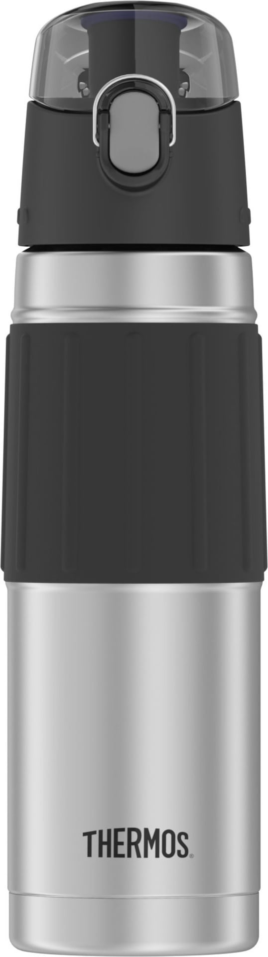 Stainless Steel Water Bottle, 530-mL, Black, with Push Button Lid R8J6 - product image 1